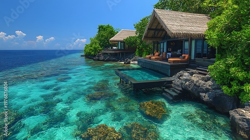Oceanfront luxury vacation homes tropical island