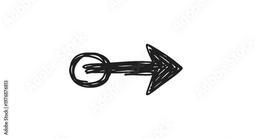 Black Arrow Keychain with Ring Attachment.