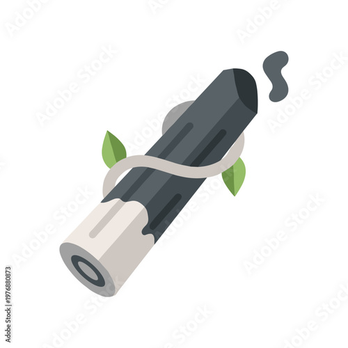 Eco-friendly charcoal drawing stick with plant vine, natural art material for sustainable sketching, organic artist supply for creative expression, environmentally conscious art tool for designers.