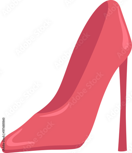 Pink Stiletto High Heel Illustration