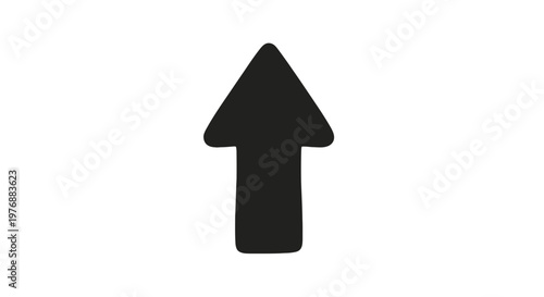 Black Arrow Pointing Upwards Sign Symbol.