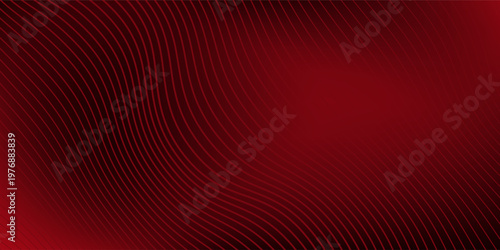Lines Pink abstract red gradient on a black background with glossy glass stripes and soft waves creating art simple design