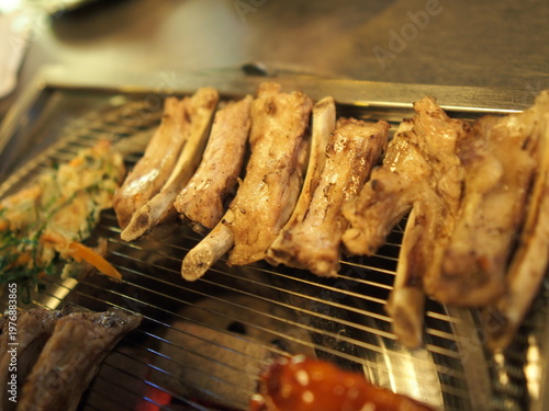 쪽갈비, 등갈비, 갈비, 뼈요리, 한식, 소금구이