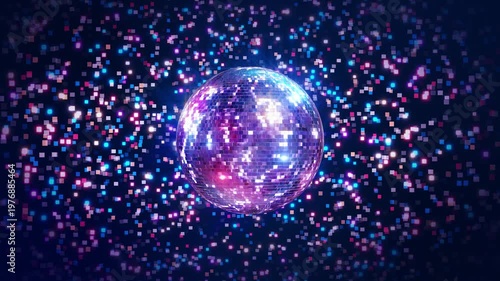 Mirror Ball Disco Lights Club Dance Party Glitter Background. Shiny glitzy rippling particles mirror ball effect. glittering sparkles disco. glamour fashion events, jazz, pops, funky disco party.