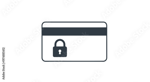 Secure Credit Card with Lock Icon.