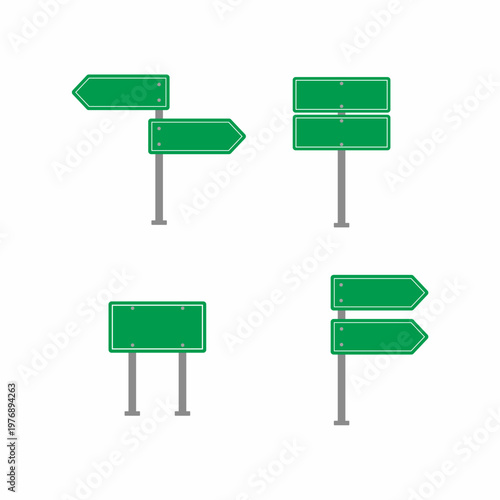 Road street signs vector icon