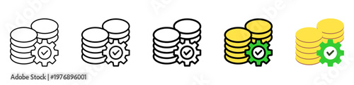 Finance Icon With Differences and Colors