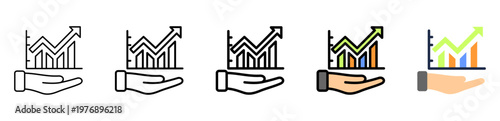 Stock Market Icon With Differences and Colors