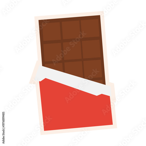 Flat Vector Chocolate Bar Illustration