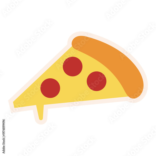 Cute Pepperoni Pizza Slice Sticker