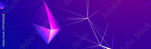 Beautiful curved wave on a dark background. Digital technology background. Concept of network. 3D