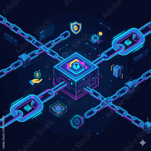 Decentralized blockchain technology digital icon sheet, vector icon sheet, vector sheet, blockchain network icons, security icons, data icons, cloud icons, finance icons, cryptocurrency icons