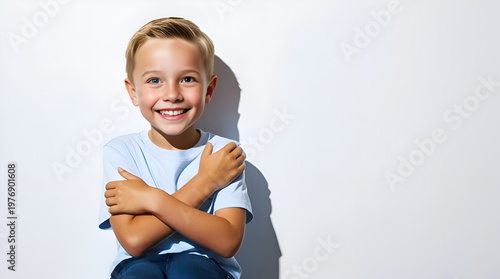 Happy Young Caucasian Boy with a Bright Smile