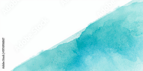An abstract blue watercolor background features a textured grunge paint pattern on paper with liquid blue surface details reminiscent of cold winter ice, frozen frost, and sea water