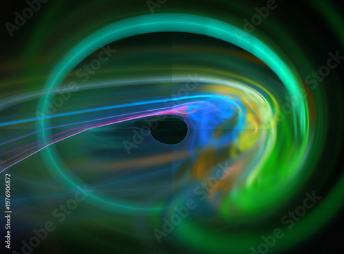 Fractal colored abstract on black background