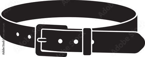 Simple illustration of a leather belt with buckle and holes for fashion and utility  everyday accessory