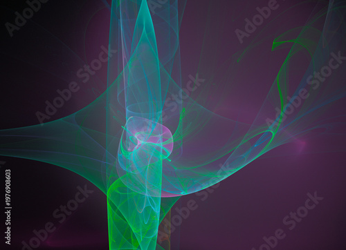 Fractal colored abstract on black background