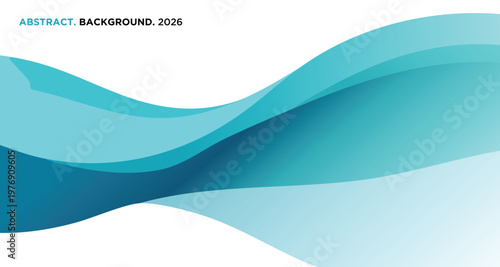 Abstract blue wave design on white background for modern presentations