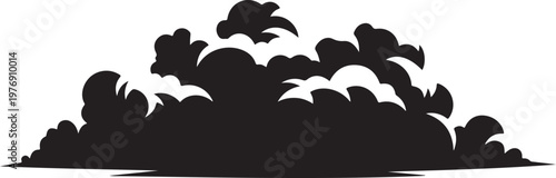 A large dark cloud formation in the sky with puffy masses  weather phenomenon
