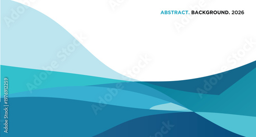 Abstract blue wave background with modern geometric design