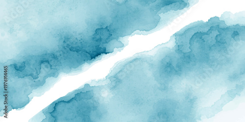 Beautiful blue sky background with fluffy white clouds in a bright summer nature cloudscape reflecting a clear day atmosphere