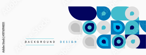 Abstract geometric shapes, blue, gray, white. Minimalist design, clean lines, modern aesthetic. Background element for various projects.