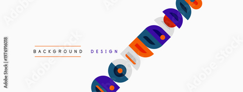 Abstract colorful shapes present dynamic background design. Minimalist style, clean lines, modern aesthetic. Simple composition, vibrant hues.