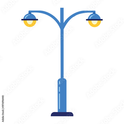 Elegant Urban Lamp: A stylized illustration of a sophisticated street lamp, illuminating the urban landscape with its inviting glow.