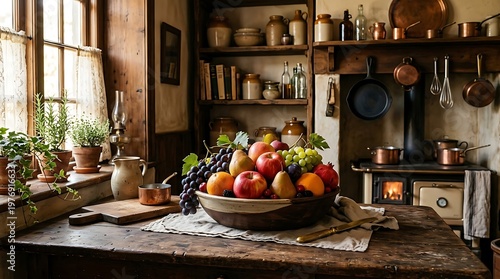 Fruit Bowl on Kitchen Counter.