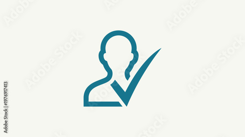 Approved User Icon with Check Mark Design