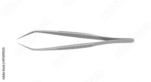 Close up of surgical metal forceps.