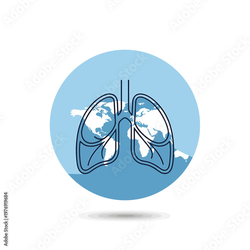 Hari Hipertensi Paru Sedunia World Pulmonary Hypertension Day Awareness Medical Vector Illustration