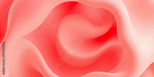 A smooth pink and red silk fabric background features soft satin waves and flowing textile curves in a light rose pattern design