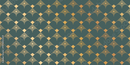 Luxury geometric gold line art and art deco background vector. Abstract geometric frame and elegant art nouveau with delicate. Illustration design for invitation, banner, vip, interior, decoration.