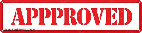 Red distressed stamp with the word approved in bold letters white grunge