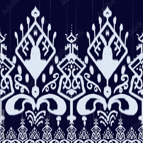 illustration of abstract ethnic ikat pattern.