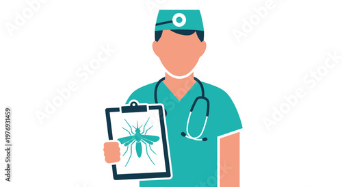Medical, healthcare, doctor, vector icon, illustration, bug, insect, examination, medicine