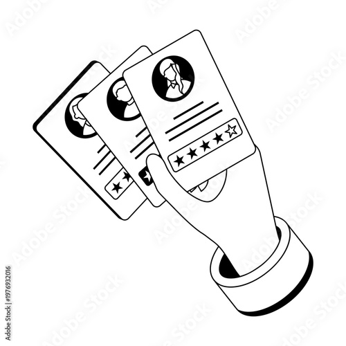Icon depicting a lead scoring in isometric style
