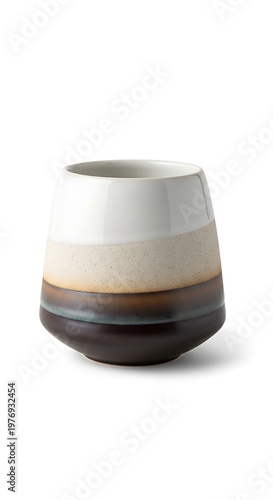 Ceramic Multicolor Pot Isolated on White