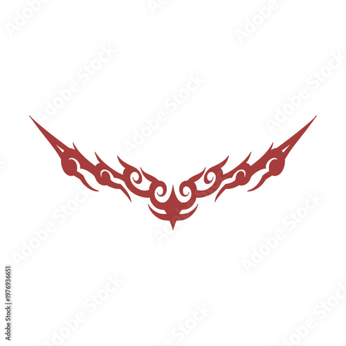 Wing Tribal Tattoo Element Decoration Ornamental Illustration 
