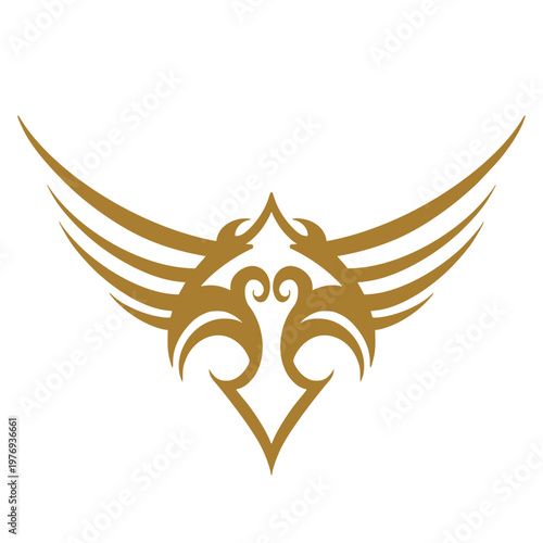 Wing Tribal Tattoo Element Decoration Ornamental Illustration 