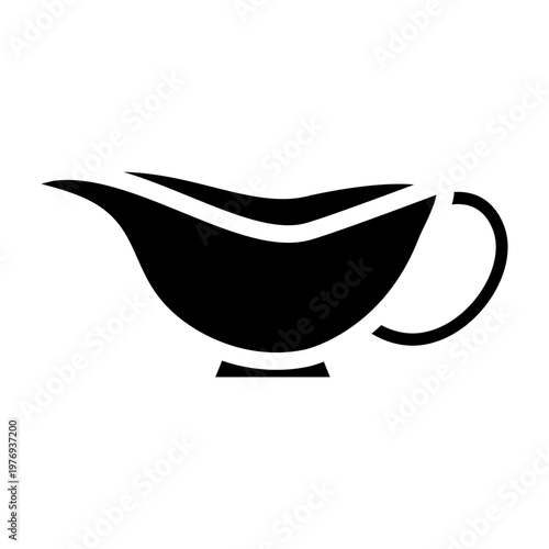 Gravy Boat Vector Glyph Icon Design