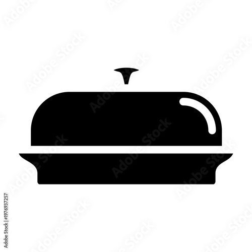 Butter Dish Vector Glyph Icon Design