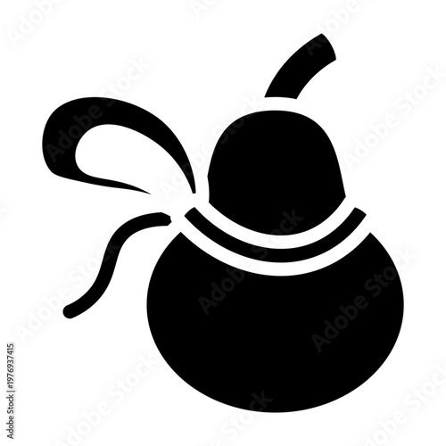 Decorative Gourd Vector Glyph Icon Design