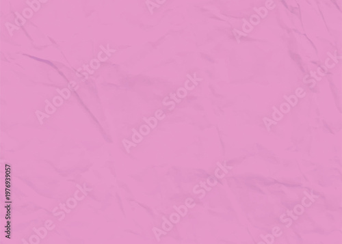 Pink crinkled paper texture surface with crinkled background wrinkled material crumpled