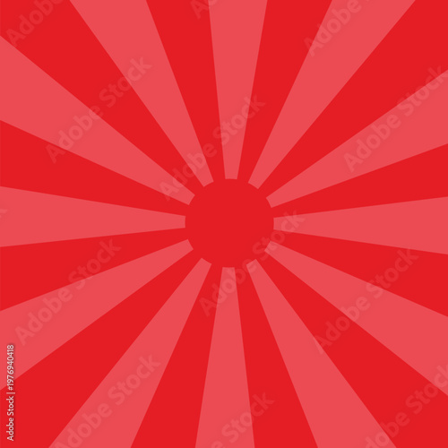 Abstract red sunburst background with radial light rays and bright starburst Backfriday bannar vector illustration for a retro backdrop design featuring orange glow and soft texture pattern 