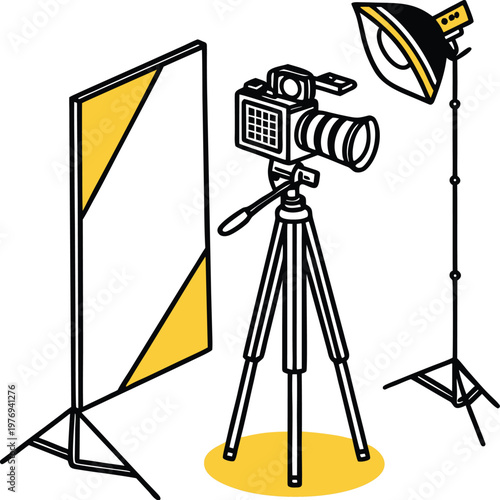 vector illustration of a photo camera