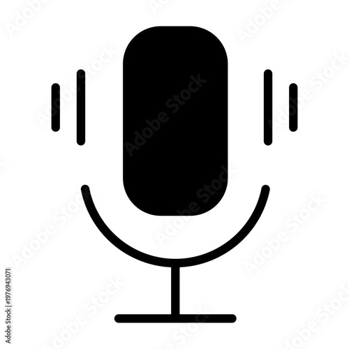 Recorder Vector Glyph Icon Design