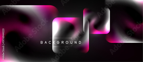 Abstract fluid shapes, pinks, whites blend. Dark background creates contrast, modern design element. Text reads background.