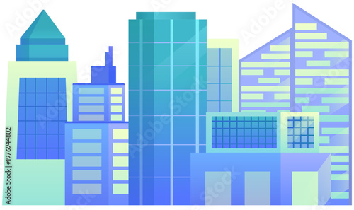 Modern Cityscape Buildings Illustration
